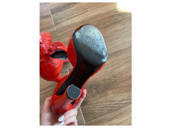 Sandali con tacco Alexander Wang in pelle rossa Rosso - vista 3