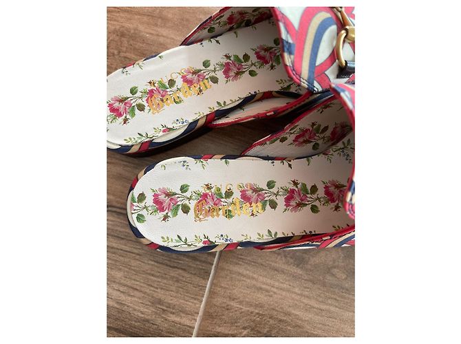 Mules Gucci Gardenia Edizione Speciale Cotone Multicolore - vista 3