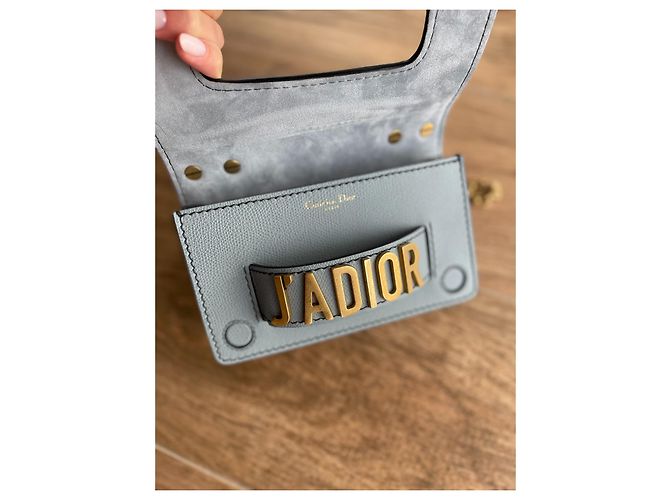 Borsa Christian Dior Jadior in pelle celeste Blu - vista 2