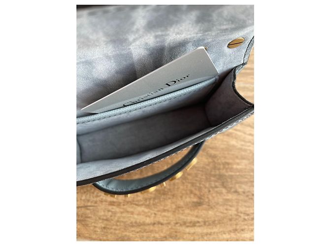 Borsa Christian Dior Jadior in pelle celeste Blu - vista 3