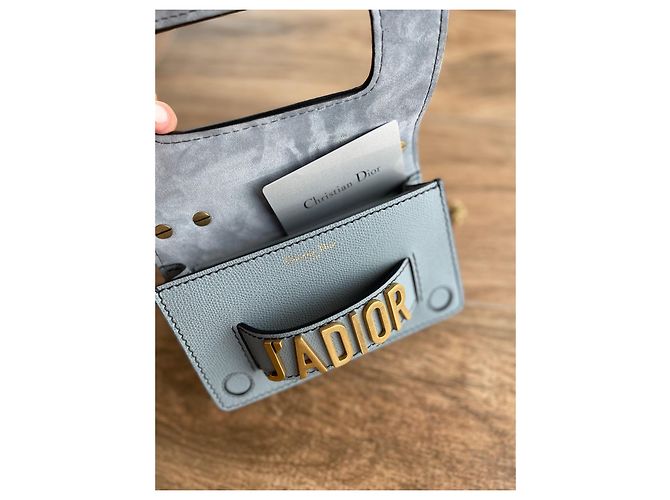 Borsa Christian Dior Jadior in pelle celeste Blu - vista 4