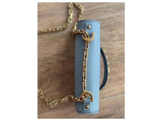 Borsa Christian Dior Jadior in pelle celeste Blu - vista 5
