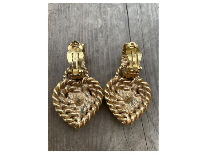 Orecchini Yves Saint Laurent dorati in metallo D'oro - vista 3