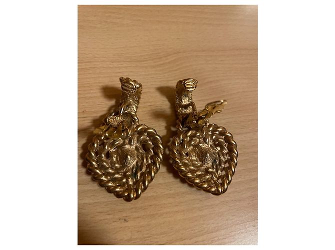 Orecchini Yves Saint Laurent dorati in metallo D'oro - vista 4