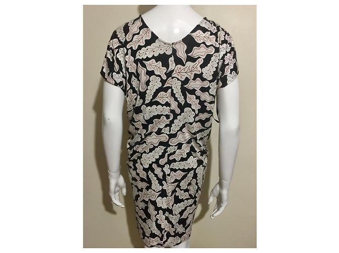 Diane Von Furstenberg Vestido Nobuko drapeado de seda DvF Multicolor - vista 2
