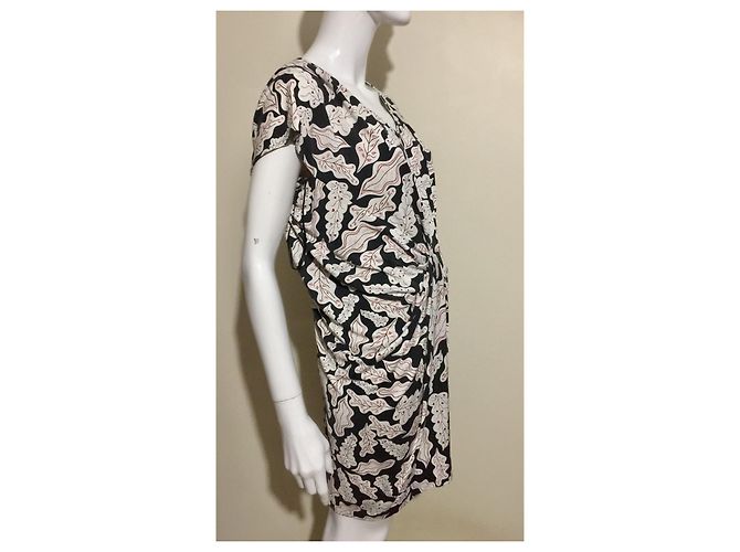 Diane Von Furstenberg Vestido Nobuko drapeado de seda DvF Multicolor - vista 3
