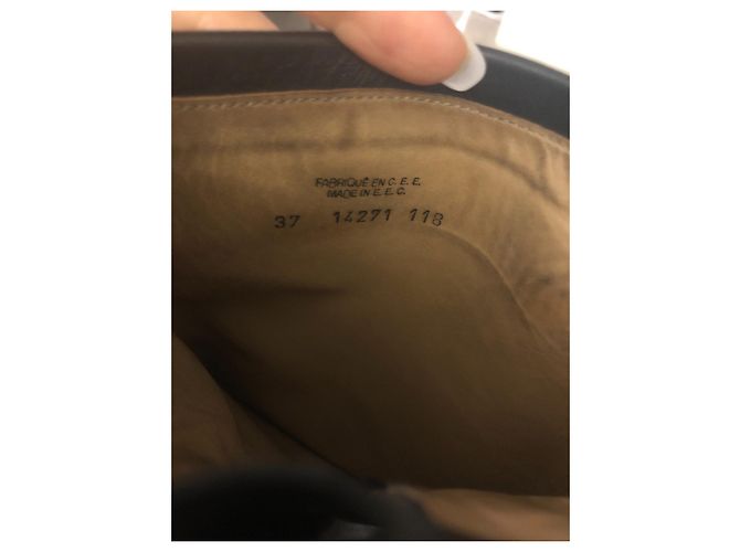 Botas Free Lance de cuero negro con hebilla de plata - vista 6