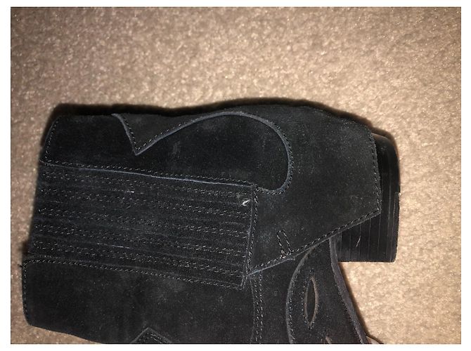 Stivaletti Ash in pelle di cervo nera Nero - vista 4