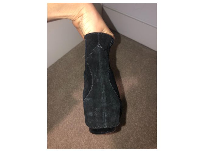 Stivaletti Ash in pelle di cervo nera Nero - vista 5