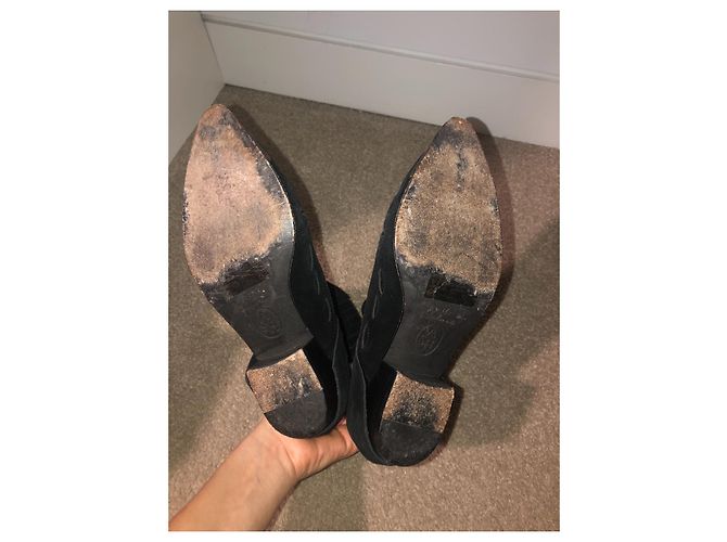 Stivaletti Ash in pelle di cervo nera Nero - vista 8
