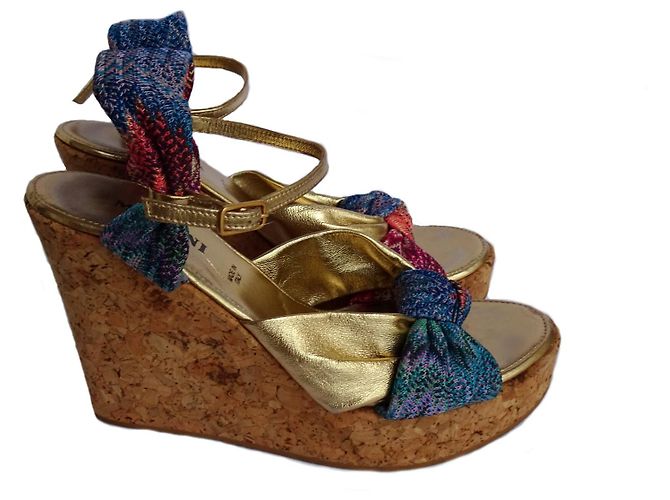 MISSONI PLATFORM KORK SANDALI CON ZEPPA - vista 2