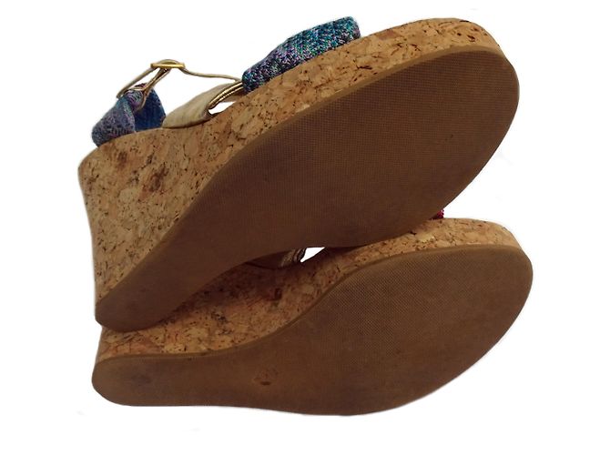 MISSONI PLATFORM KORK SANDALI CON ZEPPA - vista 3
