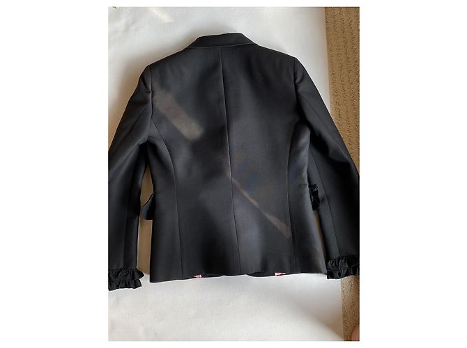 Gucci Black Wool Jacket with Pink Lining - view 3