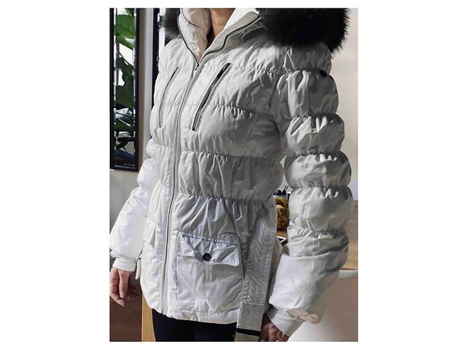 Autre Marque White Ski Jacket Polyester Size 36 - view 7