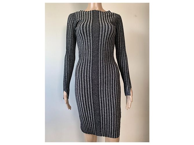 By Malene Birger Ellos Kleid Schwarz Silber Viscose - Ansicht 2
