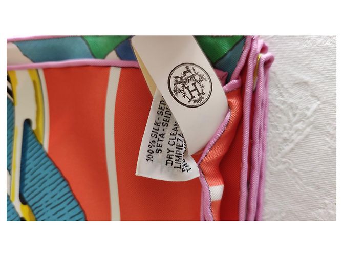 Hermès HERMES CARRE 90 "MARS A JOUETS CHEMISE" Multicolore - vista 3