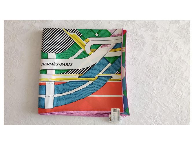 Hermès HERMES CARRE 90 "MARS A JOUETS CHEMISE" Multicolore - vista 8