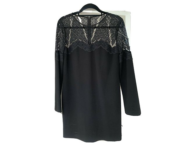 Diane Von Furstenberg DvF Dahlia Spitzenkleid in Schwarz - Ansicht 4
