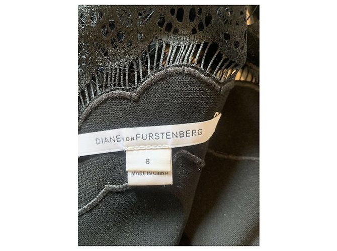 Diane Von Furstenberg DvF Dahlia Spitzenkleid in Schwarz - Ansicht 6