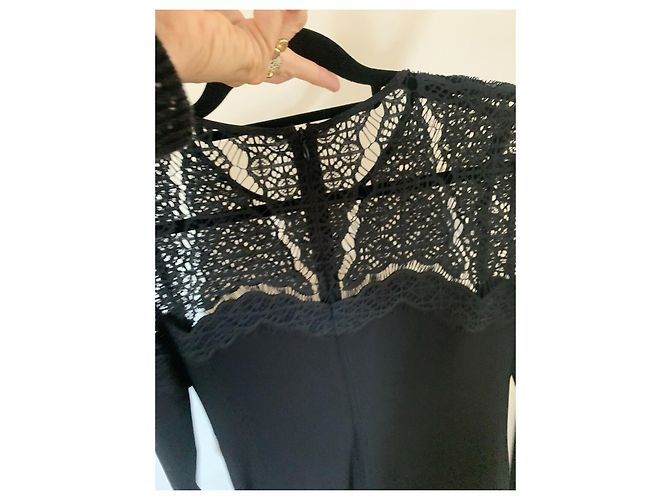 Diane Von Furstenberg DvF Dahlia Spitzenkleid in Schwarz - Ansicht 8