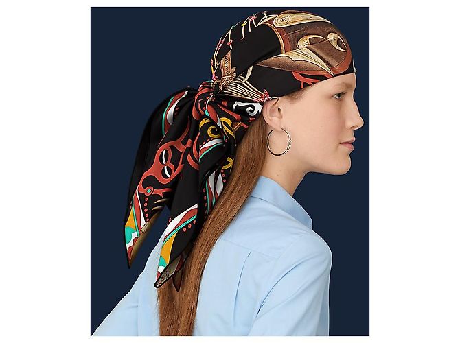 Hermès HERMES CARRE 90 LE REGARD DE L'ARCTIQUE Multicolore - vista 2
