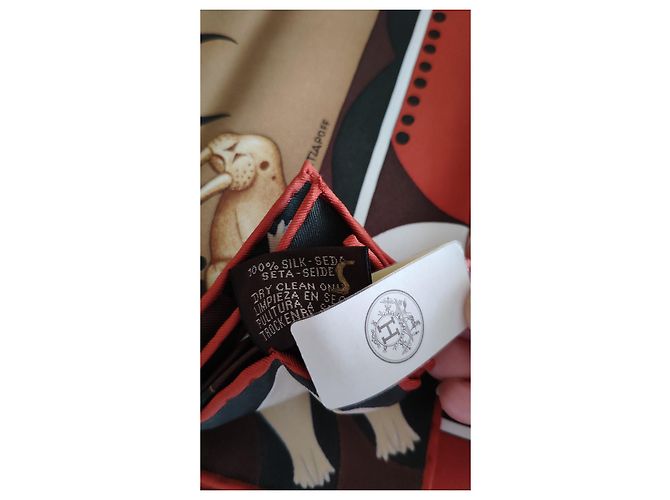 Hermès HERMES CARRE 90 LE REGARD DE L'ARCTIQUE Multicolore - vista 3