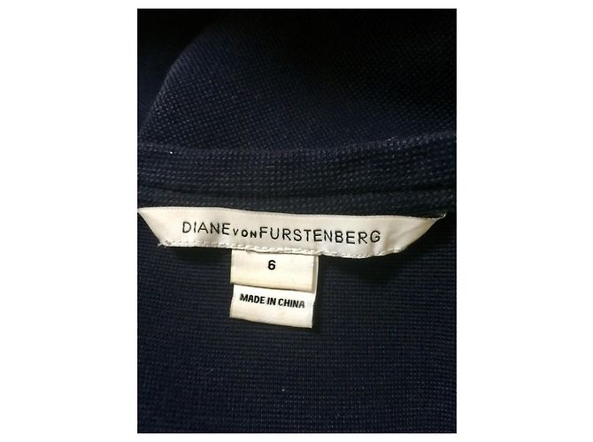 Diane Von Furstenberg DvF Cezanne-Kleid in Marineblau - Ansicht 3