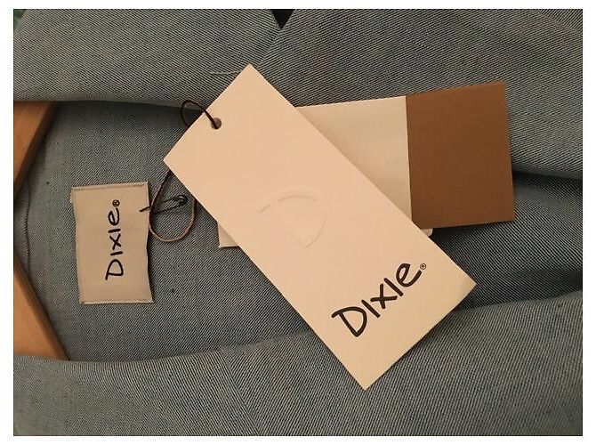 Autre Marque Blazer Dixie Turquesa de mezcla de algodón y lino Talla M - vista 2