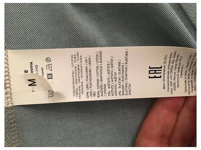 Autre Marque Blazer Dixie Turquesa de mezcla de algodón y lino Talla M - vista 4