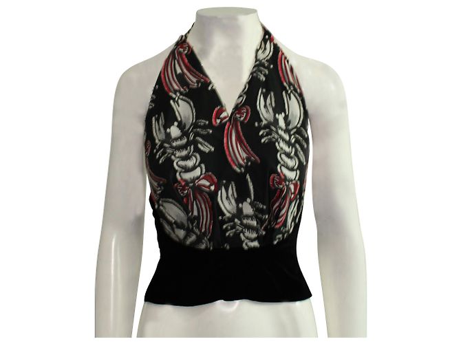 Tsumori Chisato Top de terciopelo langosta Negro - vista 2