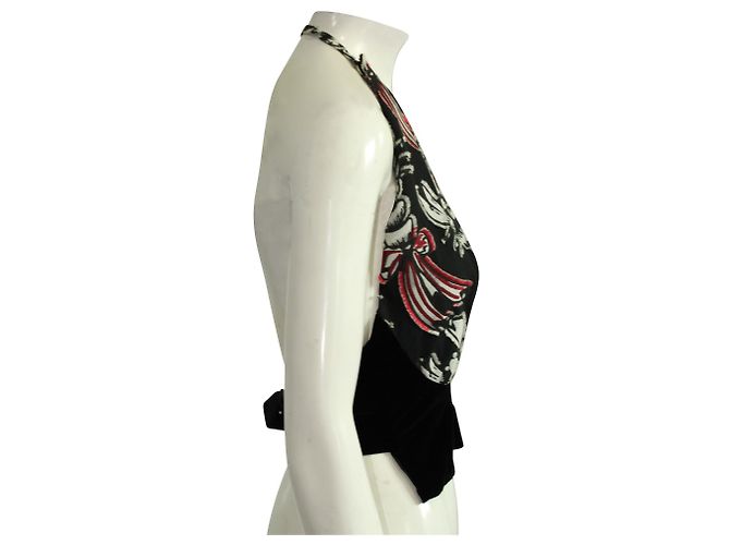 Tsumori Chisato Top de terciopelo langosta Negro - vista 4