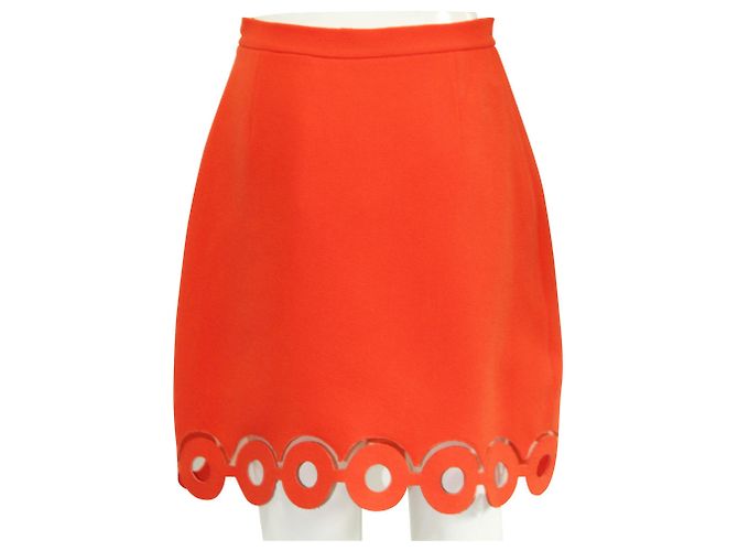 Carven Falda naranja con adornos de corte láser - vista 3