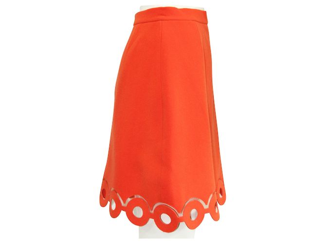 Carven Falda naranja con adornos de corte láser - vista 4
