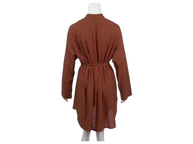 Magali Pascal Gebranntes orangefarbenes Hemdkleid - Ansicht 2