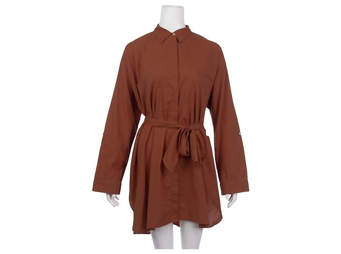 Magali Pascal Gebranntes orangefarbenes Hemdkleid - Ansicht 4