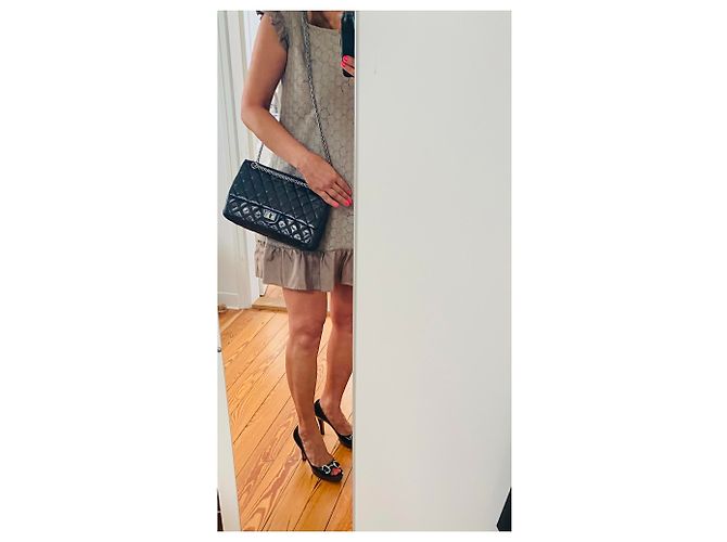 Chanel 2.55 Reissue  erste Coco Chanel eigene Tasche Schwarz Silber Hardware - Ansicht 21