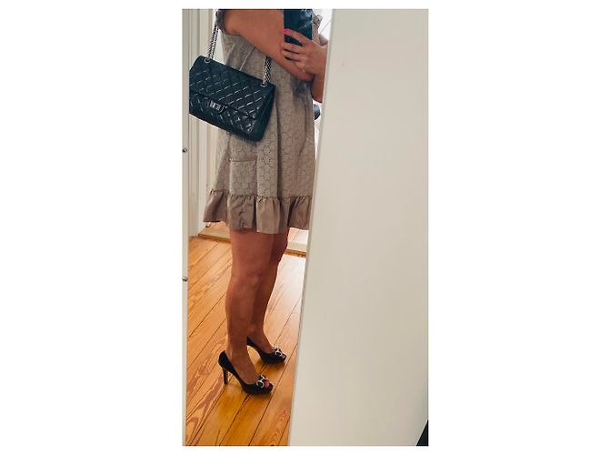Chanel 2.55 Reissue  erste Coco Chanel eigene Tasche Schwarz Silber Hardware - Ansicht 24