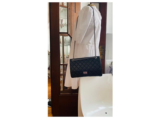 Chanel 2.55 Reissue  erste Coco Chanel eigene Tasche Schwarz Silber Hardware - Ansicht 25