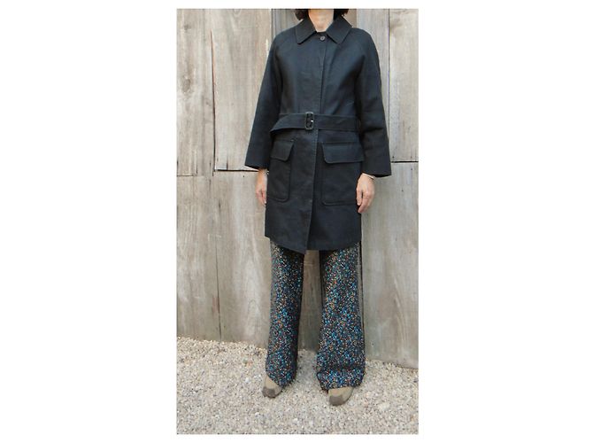 Chubasquero Burberry Talla S Negro - vista 2
