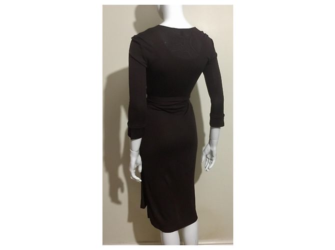 Diane Von Furstenberg DvF original vintage wrap dress Brown Chocolate - view 3