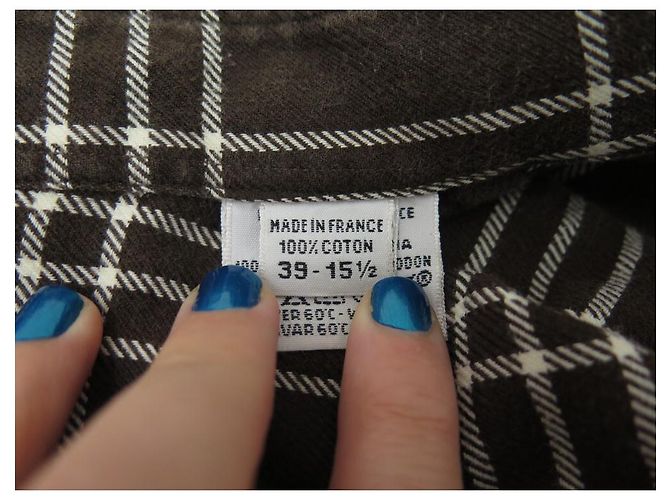 Hermès CAMISA NOVA HERMES M 39 CAMISA NOVA DE ALGODÃO MARROM CHECKED BROWN - vista 3