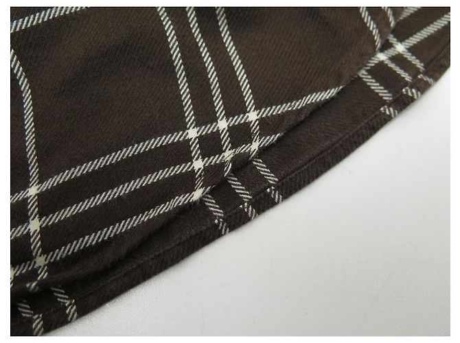 Hermès CAMISA NOVA HERMES M 39 CAMISA NOVA DE ALGODÃO MARROM CHECKED BROWN - vista 7