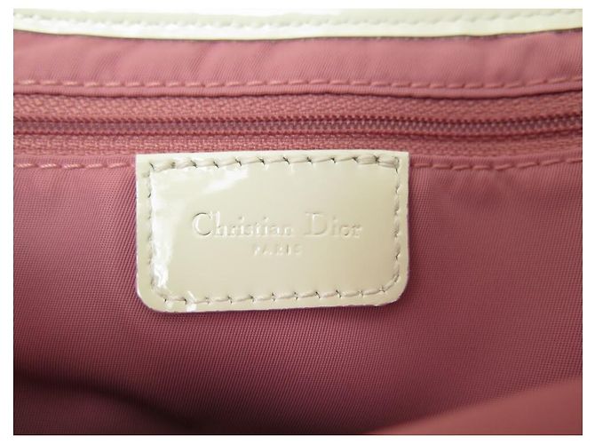 BORSA A MANO NEW CHRISTIAN DIOR SADDLE IN TELA BIANCA ROSA - vista 14