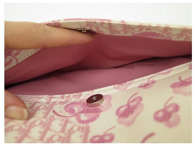 BORSA A MANO NEW CHRISTIAN DIOR SADDLE IN TELA BIANCA ROSA - vista 19