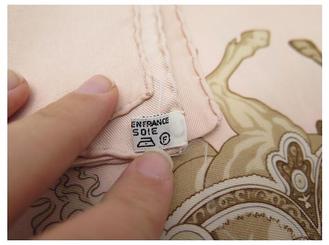 Hermès CHRISTIANE VAUZELLES CARRE HERMES SCIARPA CARROUSEL 90 SCIARPA IN SETA SETA ROSA - vista 11