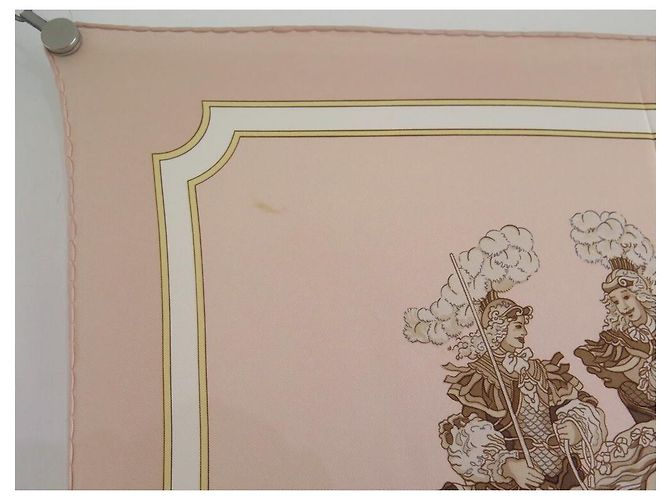 Hermès CHRISTIANE VAUZELLES CARRE HERMES SCIARPA CARROUSEL 90 SCIARPA IN SETA SETA ROSA - vista 7