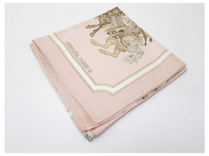 Hermès CHRISTIANE VAUZELLES CARRE HERMES SCIARPA CARROUSEL 90 SCIARPA IN SETA SETA ROSA - vista 8