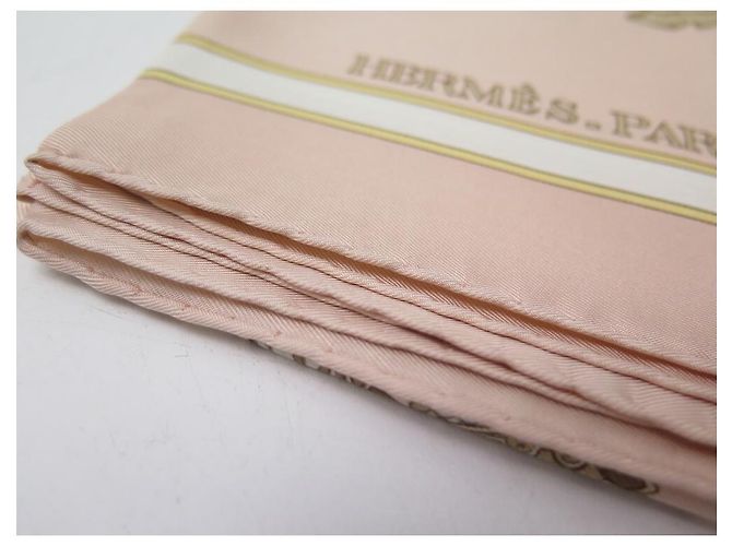 Hermès CHRISTIANE VAUZELLES CARRE HERMES SCIARPA CARROUSEL 90 SCIARPA IN SETA SETA ROSA - vista 9