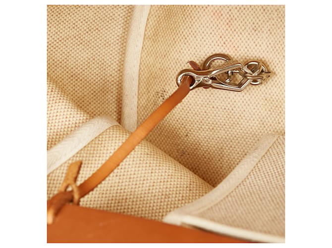 Hermès Hermes Brown Herbag Cabas MM Marrone Beige - vista 8
