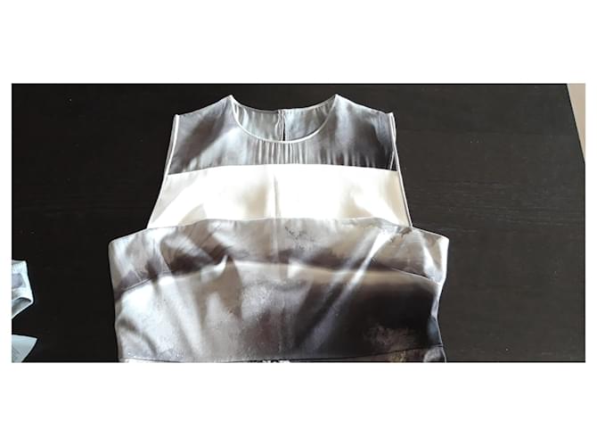 Autre Marque D. gemustertes Stretch-Patchwork-Kleid aus Cady Mehrfarben - Ansicht 4